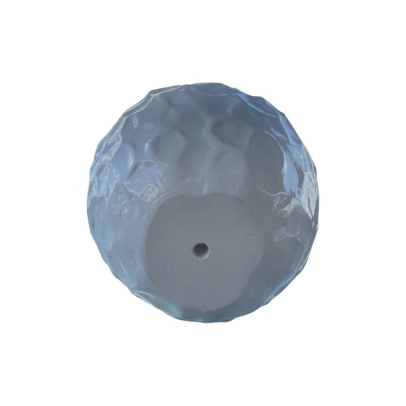 White Apple Stem w/Leaf Ceramic 3D Textured 6” Cottagecore Shabby Chic Farmhouse - Picture 3 of 5